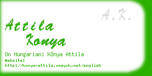 attila konya business card